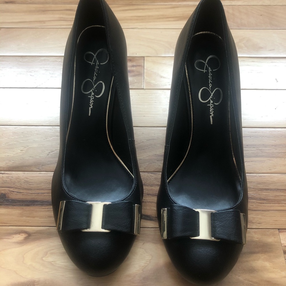 Jessica Simpson wedge bow heels